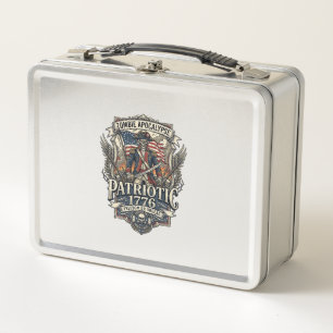 Patriotic Zombie Patriot General Zombie Apocalypse Metal Lunch Box