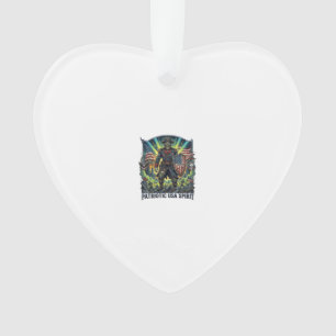 Patriotic Zombie Patriot General Zombie Apocalypse Ornament