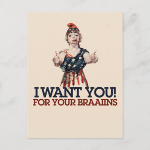 Patriotic Zombie Postcard
