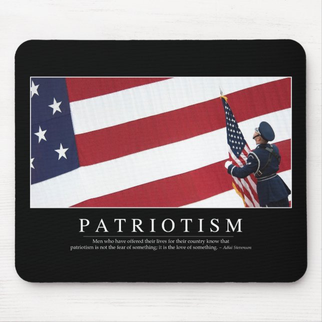 Patriotism: Inspirational Quote Mouse Mat (Front)