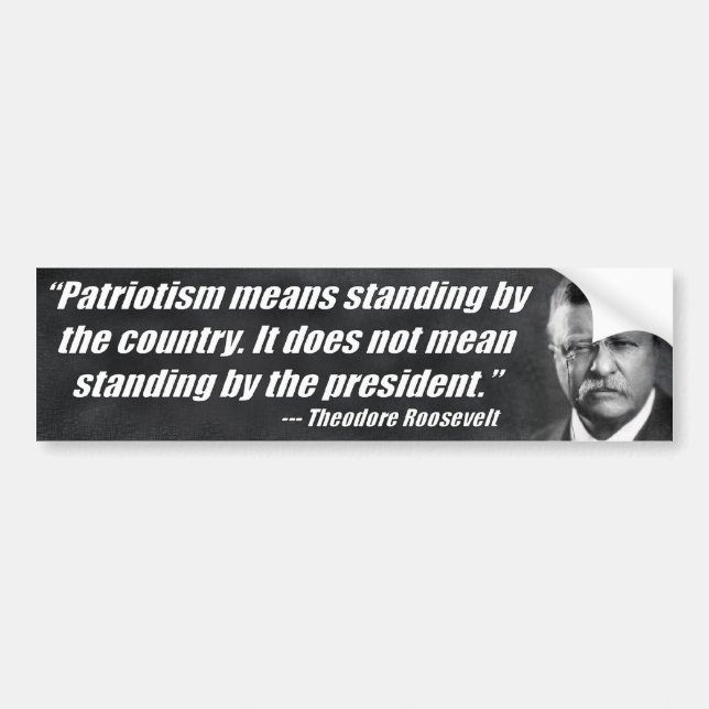 Patriotism Means Standing By The Country Bumper Sticker (Front)