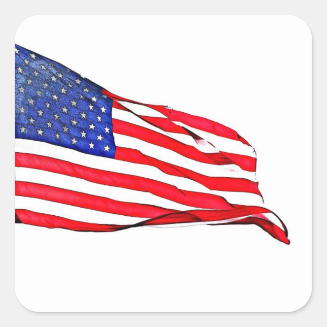 Patriotism Square Sticker (Front)