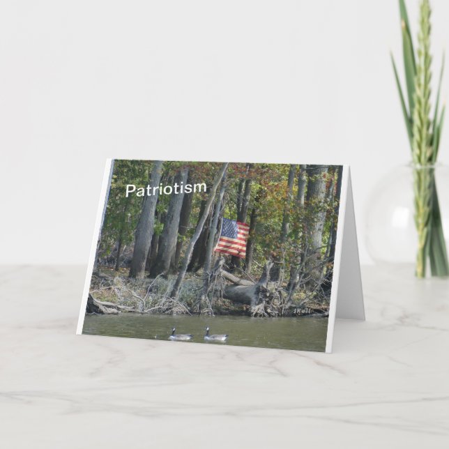 Patriotism USA Flag Card (Front)