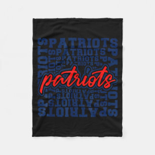 Patriots American Blue And Red Patriot Saying  Fleece Blanket