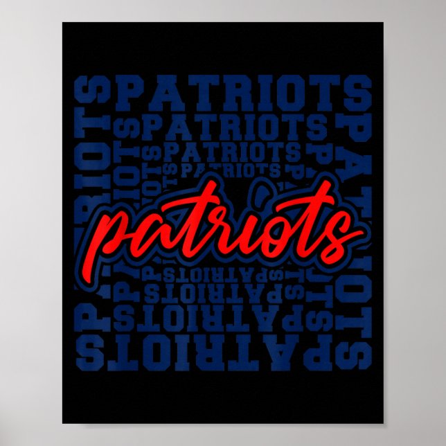 Patriots American Blue And Red Patriot Saying  Poster (Front)