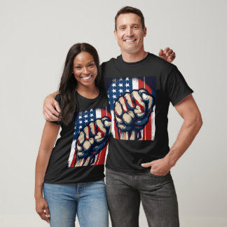 Patriot's Embrace: Heartfelt Loyalty T-Shirt Desig