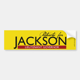 Patriots for Jackson for Lt. Governor Bumper Stick Sticker