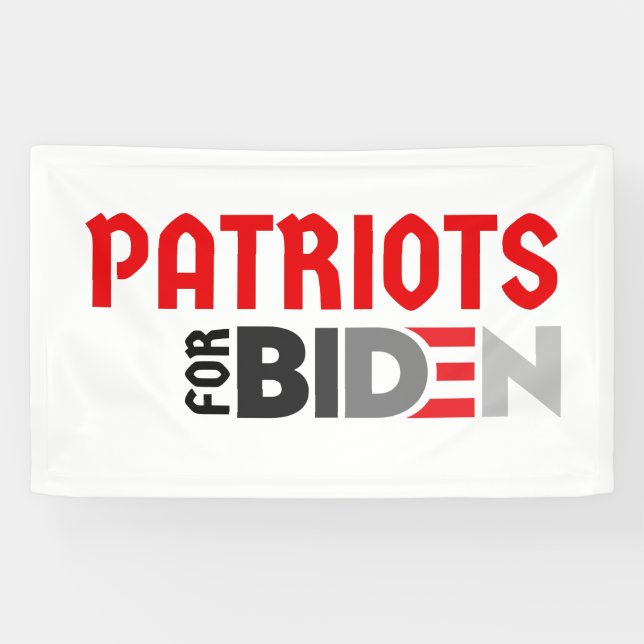 Patriots For Joe Biden President Banner (Horizontal)