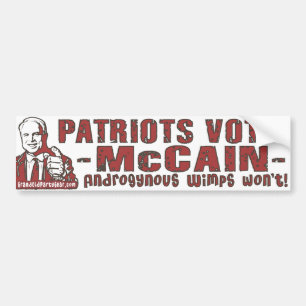 Patriots McCain Bumper Sticker