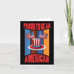 Patriots Proud American Memorial Day Usa Flag Card