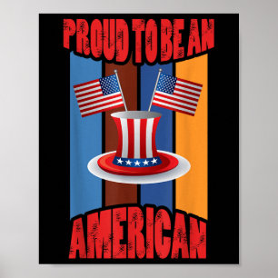 Patriots Proud American Memorial Day Usa Flag Poster