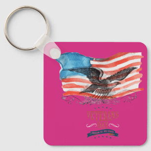 Patriots remembered magenta key ring