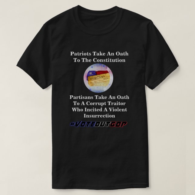 Patriots Take An Oath To The Constitution T-Shirt (Design Front)