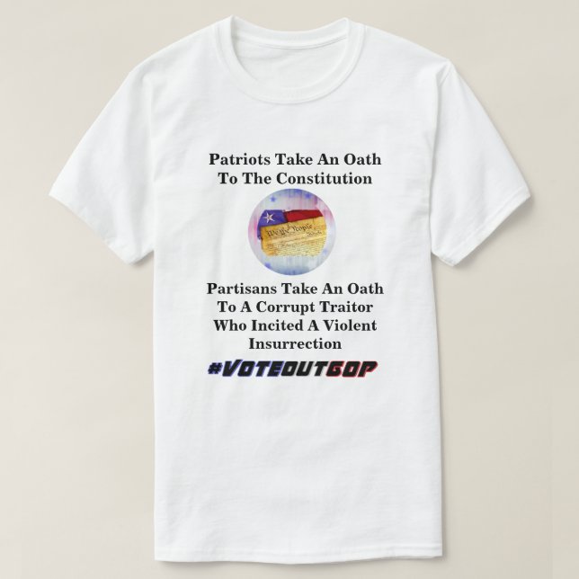 Patriots Take An Oath To The Constitution T-Shirt (Design Front)