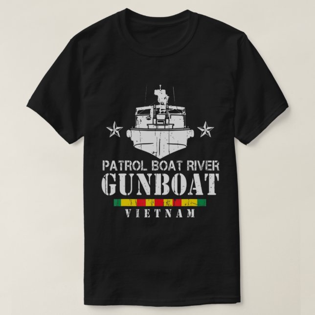 Patrol Boat River Gunboat Vietnam Veteran T-Shirt (Design Front)