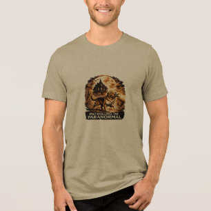 Patrolling The Paranormal Golden Retriever Hallowe Tri-Blend Shirt