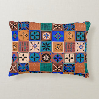 Patron Azulejo earth tones Decorative Cushion