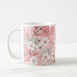 Patrón de Flor de Sakura Rosa Coffee Mug