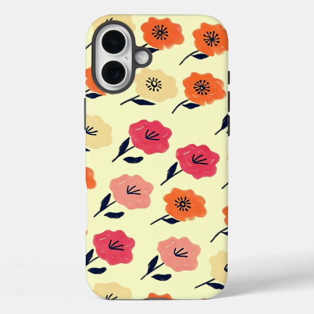 Patrón floral vibrante Case-Mate iPhone case (Back)