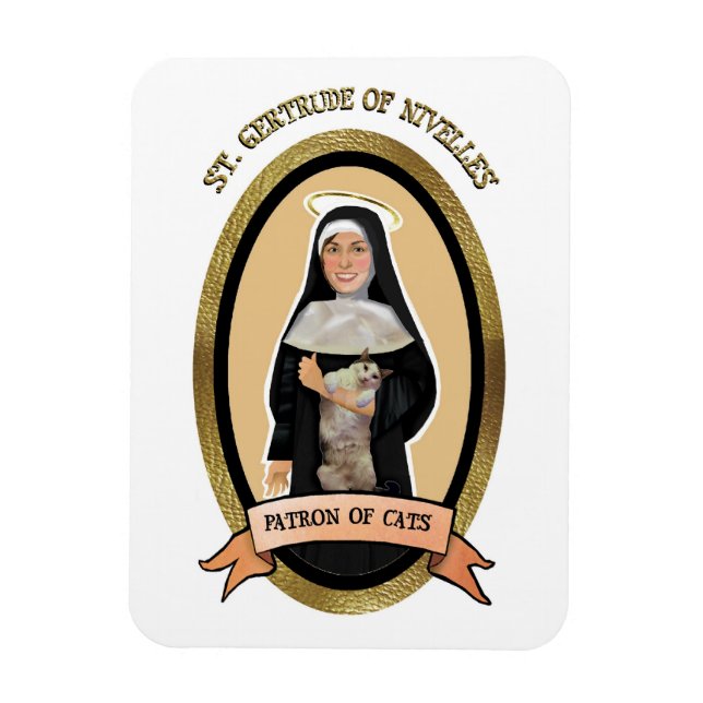 Patron Saint of Cats magnet for the fridge (Vertical)