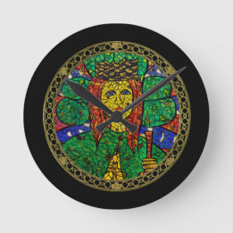 Patron Saint Of Depression And Anxiety St Dymphna Round Clock