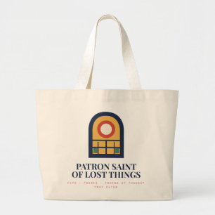 Patron Saint of Lost Things Vintage Curiosity Jumb Large Tote Bag