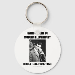 Patron Saint Of Modern Electricity (Nikola Tesla) Key Ring