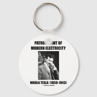 Patron Saint Of Modern Electricity (Nikola Tesla) Key Ring