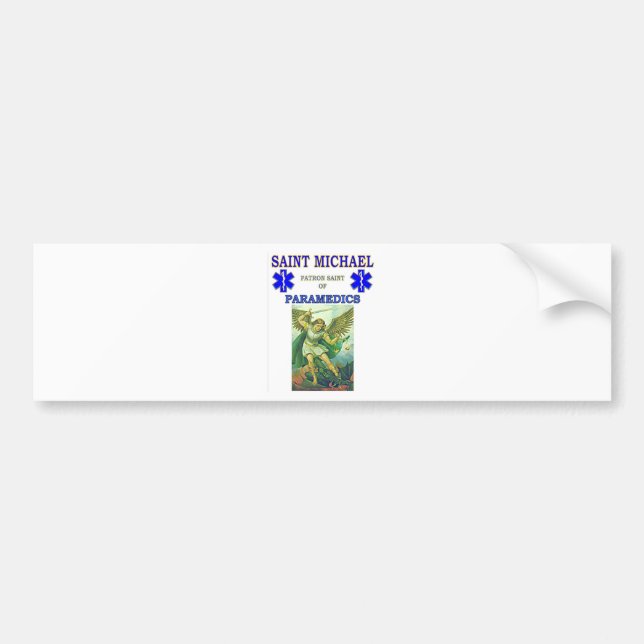 PATRON SAINT OF PARAMEDICS BUMPER STICKER (Front)