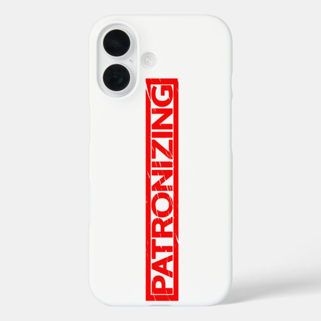 Patronising Stamp Case-Mate iPhone Case (Back)
