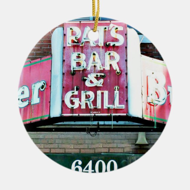 Pat's Bar Saint Louis, St Louis Ceramic Tree Decoration (Front)