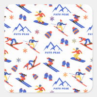 Pats Peak New Hampshire Ski Snowboard Pattern