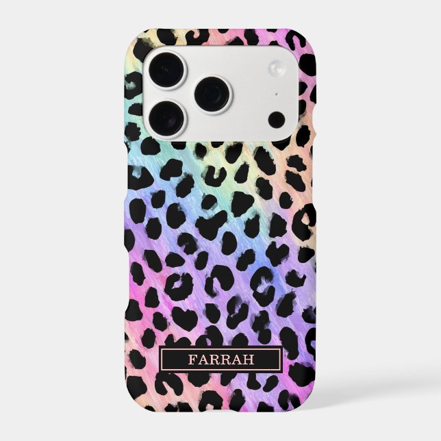 Patsel Rainbow Leopard Print Monogrammed (Back)