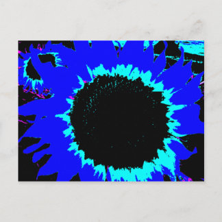 Patsy and Mandy Blue Sunflower Postcard