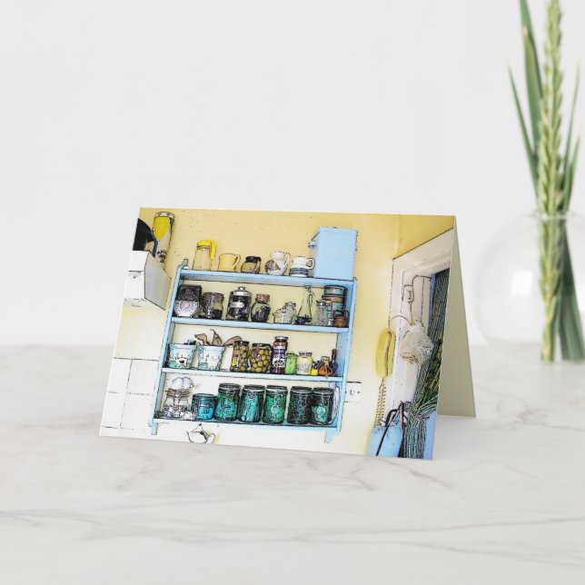 Patsy's Kitchen Shelves Card (Front)