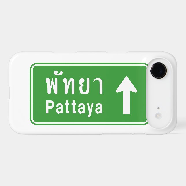 Pattaya Ahead ⚠ Thai Highway Traffic Sign ⚠ (Back (Horizontal))