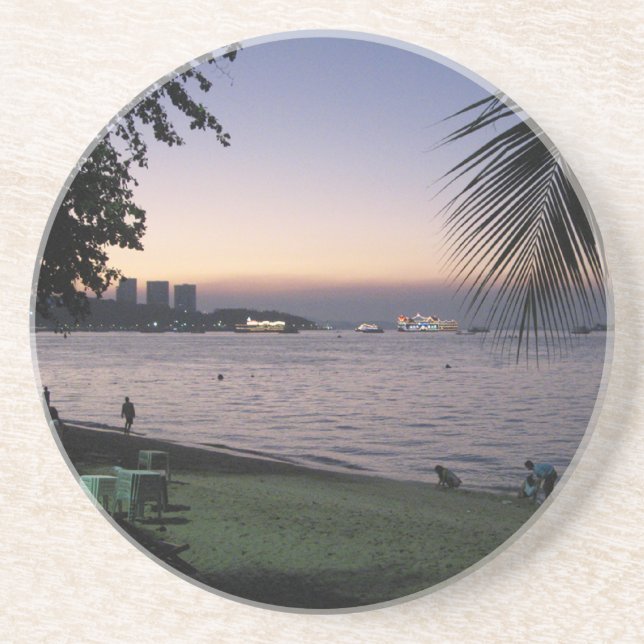 Pattaya Beach Sunset ... Chonburi, Thailand Coaster (Front)