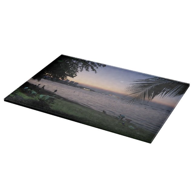 Pattaya Beach Sunset ... Chonburi, Thailand Cutting Board (Corner)