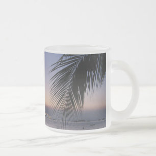 Pattaya Beach Sunset ... Chonburi, Thailand Frosted Glass Coffee Mug