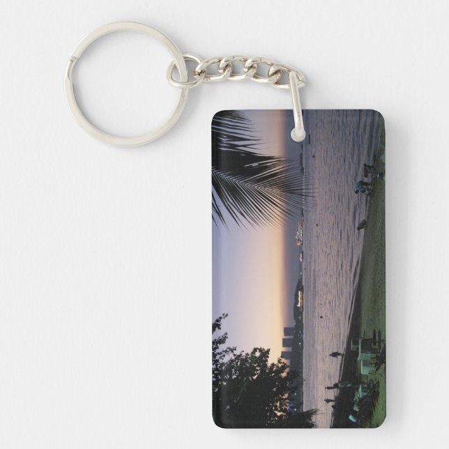 Pattaya Beach Sunset ... Chonburi, Thailand Key Ring (Front)