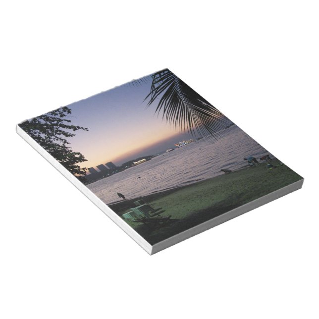 Pattaya Beach Sunset ... Chonburi, Thailand Notepad (Angled)