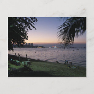 Pattaya Beach Sunset ... Chonburi, Thailand Postcard