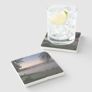 Pattaya Beach Sunset ... Chonburi, Thailand Stone Coaster