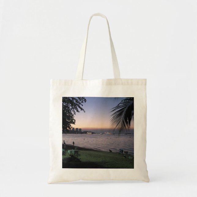 Pattaya Beach Sunset ... Chonburi, Thailand Tote Bag (Front)