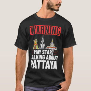 Pattaya Thailand City Skyline Map Travel T-Shirt