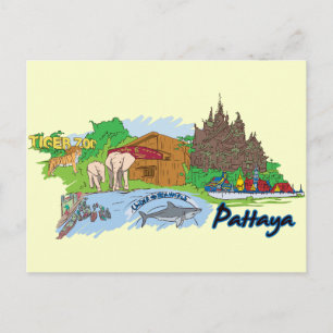 Pattaya Thailand Travel Postcard
