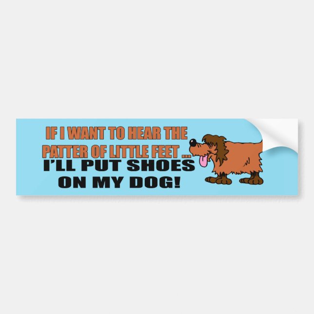 Patter Of Little Feet Bumper Sticker (Front)