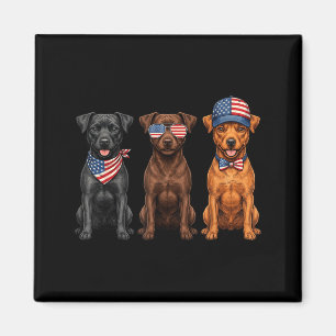 Patterdale Terrier 4th Of July Flag Dog Patriotic Magnet