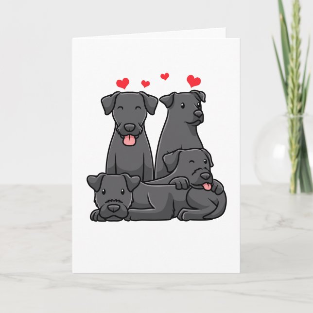 Patterdale Terrier Dog Card (Front)
