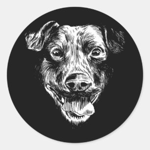 Patterdale Terrier - Dog Face Classic Round Sticker